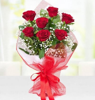 seramikte kırmızı güller ve lilyumlar Çiçeği & Ürünü  Güllerden buket 