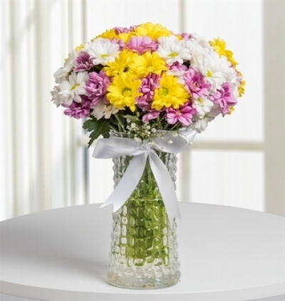 sepette sevimli ayıcık ve lilyumlar Çiçeği & Ürünü Renk Cümbüşü Papatyalar 