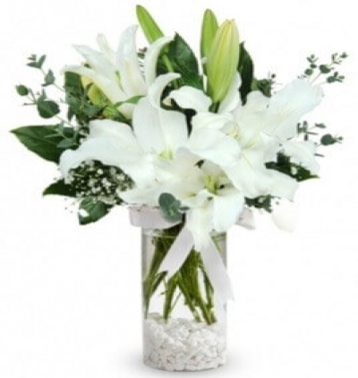 41 beyaz gül buketi Çiçeği & Ürünü Lilyumların İhtişamı 