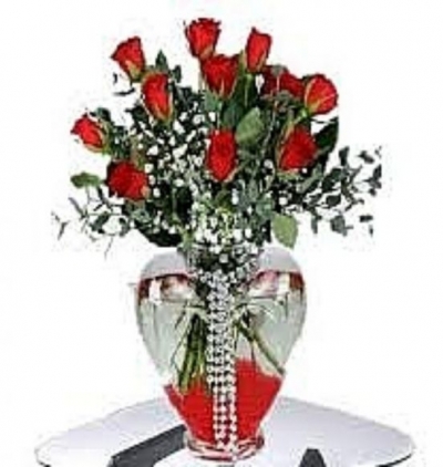 dekoratif bonzai saksı 2 Çiçeği & Ürünü Kırmızı güller 