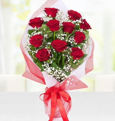 kırmızı kalp cam da 30 adet gül Çiçeği & Ürünü Kırmızı Gül buketi 