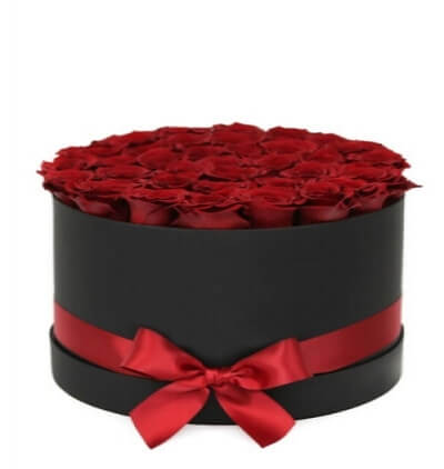 sepette 11 kırmızı gül Çiçeği & Ürünü Kutuda güller 